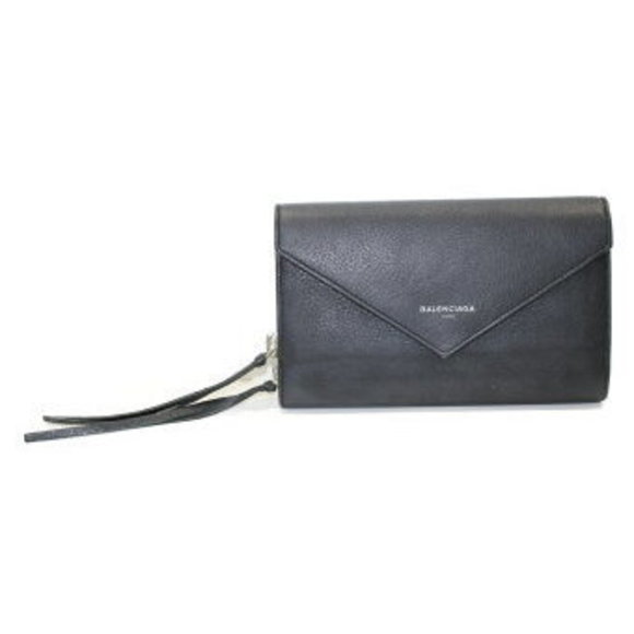 BALENCIAGA Money Zip black bag bifold fluorescent - Picture 1 of 9